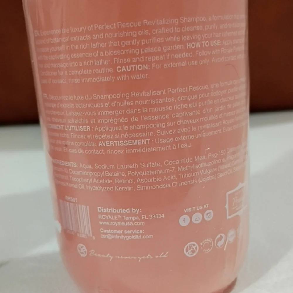 Hair Rescue Revitalizing Shampoo and Conditioner Set - Pink and Purple